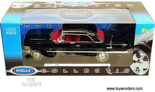 carautoveh 19865hbk Welly - Chevrolet Impala Hard Top (1963, 1:18, Black) 19865h Diecast Car Model Auto Vehicle Die Cast Metal Iron Toy Transport