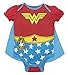 Wonder Woman Baby Girls' Costume Onesie with Cape, Red