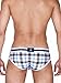 Croota Mens Underwear, Low-Rise Bikini, Brief, Satin Accented Waistband, TB02M Brown/Blue