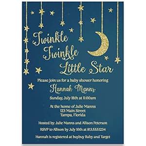 Amazon Com Baby Shower Invitation Stars And Moon Baby Shower Amazon Com Baby Shower Invitation Stars And Moon Baby Shower