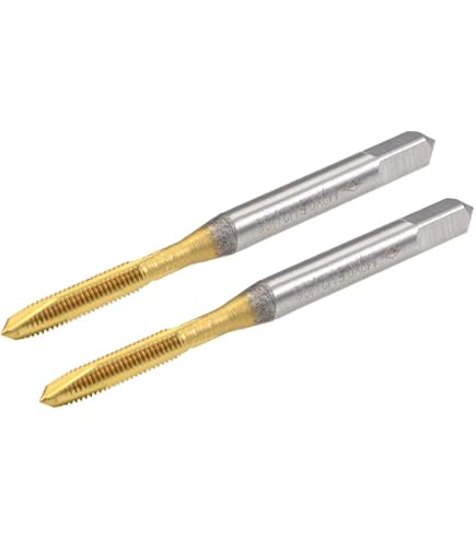 Sourcing Map Taraud Spirale M6 X 1 HSS Cobalt Titane - Taraud Machine Droit Précis Pour Acier Inox, Aluminium, Métaux Durs