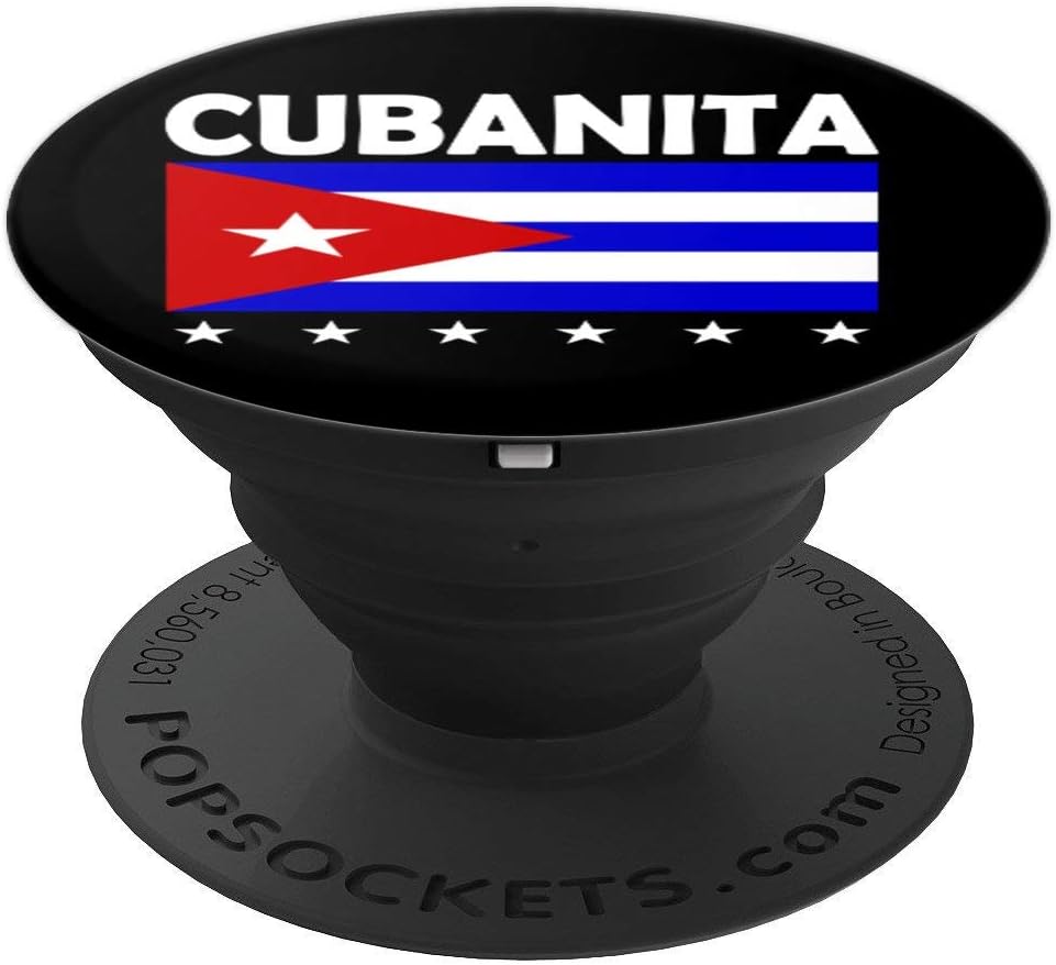 Cubanita Cuba Proud Cuban Flag Gift for Kids Men Women PopSockets PopGrip: Swappable Grip for Phones & Tablets