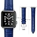 Fintie Leather Band Compatible with Watch 44mm 42mm, Replacement Wrist Bands with Adjustable Butterfly Buckle Compatible with Watch Series 5 Series 4 Series 3 Series 2 Series 1 - Blue