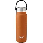 S'well Recycled Stainless Steel Explorer with Insulated Lid and Handle, 24oz, Carnelian, Triple Layered Vacuum Insulated Containers Keeps Drinks Cold for 36 Hours and Hot for 8