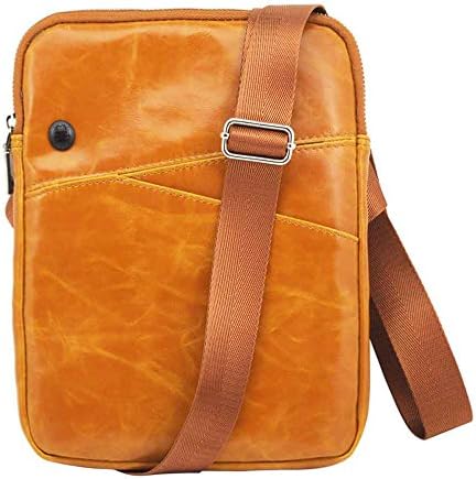 Padwa Lifestyle PU Material Faux Leather Soft Sleeve Pouch Carrying Bag Case with Shoulder Strap Zipper for iPad Air2/iPad Air/iPad 4/iPad 3/iPad 2/iPad and Samsung 10.1 Inch Tablet PC (Yellow)