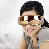 Wireless Eye Massager Electric Eyes Massage Machine 9 Vibration Modes with Usb Charging Built-in Rechargeable Polymer Battery (Golden)