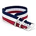 CIVO Watch Bands NATO Premium Ballistic Nylon Watch Strap Stainless Steel Buckle (Navy/Crimson/Ivory, 22mm)
