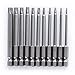 Rocaris 11 Pieces 1/4 Inch Hex Shank T6-T40 3 Inch Length S2 Steel Torx Security Head Screwdriver Drill Set Bits