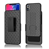 for iPhone Xs Max Case with Belt Clip and Kickstand, PIXIU - Super Slim Shell Case with Combo Shell & Holster Full Body Shockproof Protective case for Apple iPhone XS Max 6.5 inch 2018