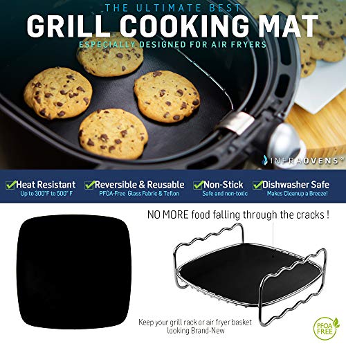 Air Fryer Kebab Skewer Rack Compatible with Costzon, Dash, NuWave Brio