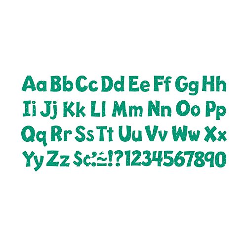 Trend Enterprises Sparkle Playful Combo Ready Letters (216 Piece), 4", Teal