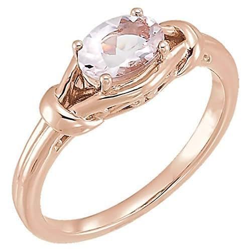 Amazon.com: Womens 14K Rose Gold 3\/4 Carat Genuine Morganite Celtic Love Knot Promise Engagement 