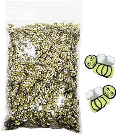 Animal Fimo Slices 50g 1 Bag - Slime Supplies Add Ins Making Charms DIY Decorations Accessories (Bee)