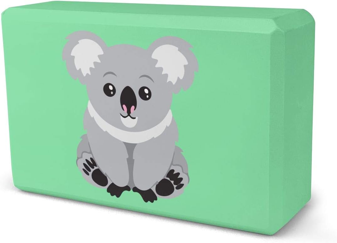 ZHUANGGEBBBI Koala Bear Yoga Brick High Density EVA Foam Yoga Blocks Improves Support and Balance Non-Slip Accessories for Yoga Pilates Meditation