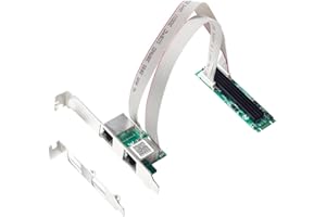 Wooswen M.2 to Dual Port 2.5G Ethernet NIC Network Card M.2 22x80mm Size B Key and M Key 2500 Mbps RTL8125B Chipset