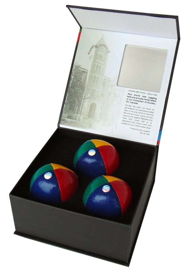 Higgins Brothers Juggling Balls Kit - World's Finest Boxed Set with 3 Juggle Ball Set