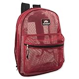 Trailmaker Transparent Mesh Backpack for School, Beach, and Travel, with Padded Shoulder Straps