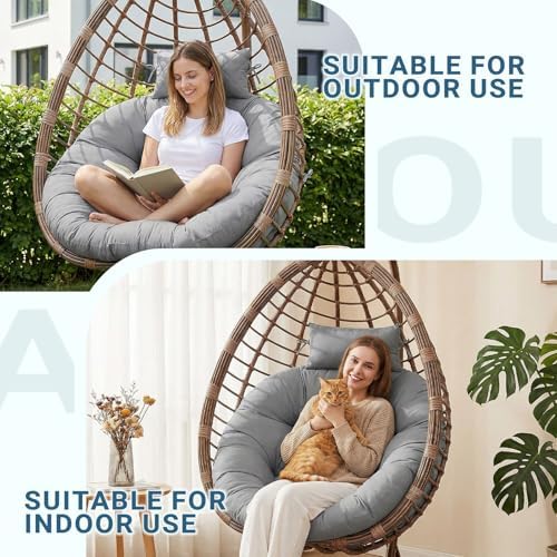 Hängesessel Kissen Sitzkissen Outdoor Polster für Polyrattan/Rattan