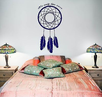Wallstickers4you Wall Decal Dream Catcher Dreamcatcher Talisman Ornament (z2788) Black