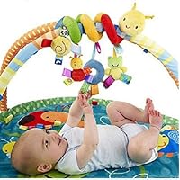 lagita Spiral Stroller and Crib Toy, Cute Baby Spiral Soft Toy Pram Car Seat Cot Crib Activity Rattle Plush Toys