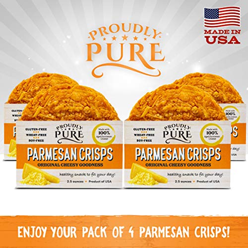 Proudly Pure Parmesan Cheese Crisps Keto Snacks Zero Carb Crunchy