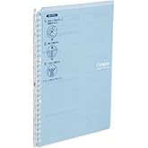 Kokuyo Smart Ring Binder, B5 Light Blue Binder Notebook, Up to 25 Sheets | Campus Refillable Notebook 26 Holes with 10 Extra Loose-Leaf Paper in 6mm Dot Ruled Japanese Slim Binder for Work &amp; Study