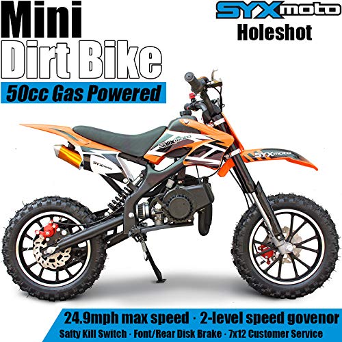 SYX MOTO Kids Dirt Bike Holeshot 50cc Gas Power Mini Dirt Bike Pit - Main Image