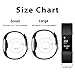 For Fitbit Charge 2 Bands, Adjustable Replacement Bands for Fitbit Charge 2 with Metal Clasp Small Large Black
