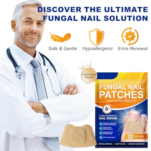 Lboylove® 32 Pcs Fungal Nail Patches, Nighttime Toenail Fungus Treatment, 8-Hour Overnight Repair, Anti Repair And Strengthen, Suitable For Men Women