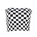 malianna Women Black and White Plaid Sexy Strapless Tube Top