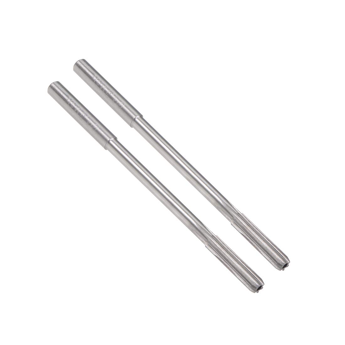 sourcing map 4.3mm Chucking Reamer, HSS Cobalt M35 Lathe Machine Reamer D4 6 Straight Flutes, Round Shank Milling Cutting Tool, for Stainless Steel Alloy Copper Metal, 2pcs — image 1