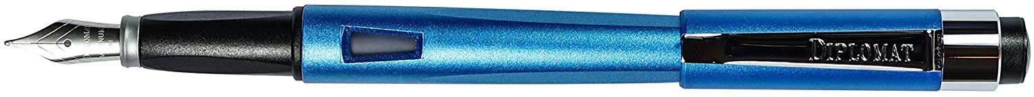 Diplomat - Magnum - Fountain Pen in Stainless Steel - Aegean Blue - Resistant and Elegant - 2 Years Warranty