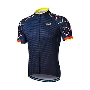 ARSUXEO Mens Cycling Jersey Short Sleeves MTB Jersey Bright Bike T-Shirt Breathable Cycle Top ZY84