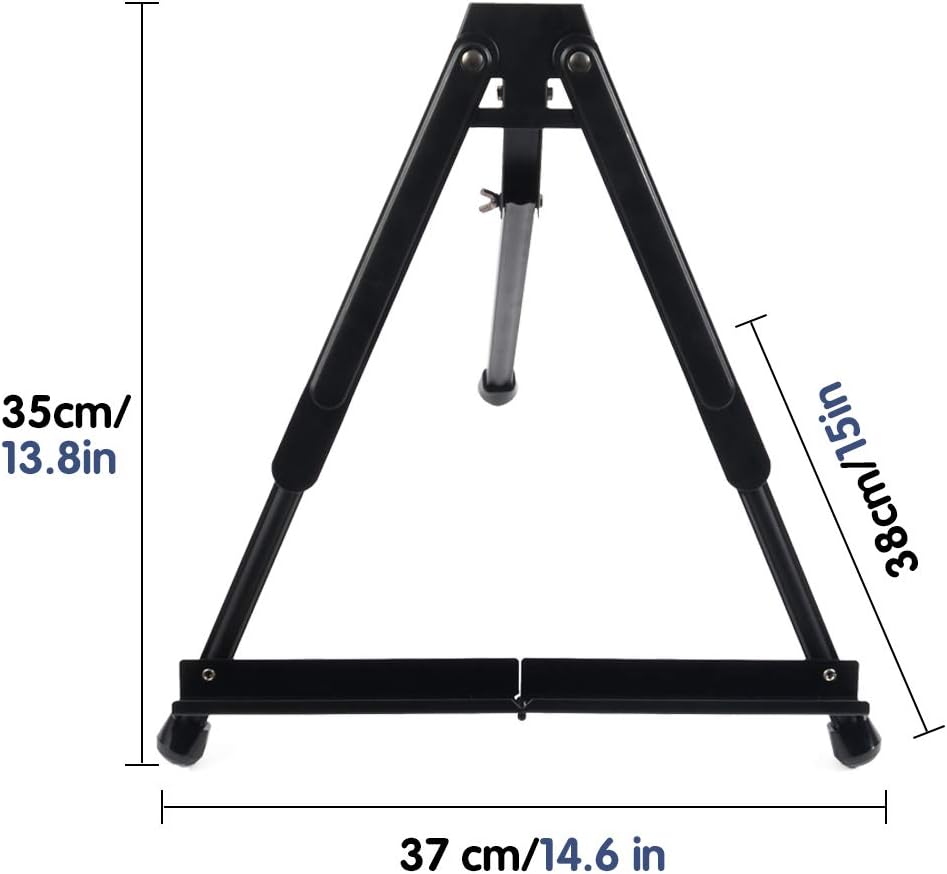 conda Aluminum Table Easel 1 Pack Tri-Pod Display with Rubber Feet,Black,20" x 24"(Double Arms): Home & Kitchen