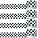 Resinta 4 Rolls (65 Yards) Checkered Tape Black and White Checkered Flag Tape Checkerboard Tape Decorations, 1.8 Inches by 16.25 Yards per Roll