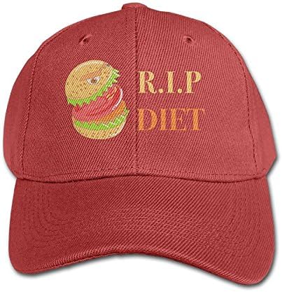 Peaked Cap 100% Cotton R I P Diet Burger All Purpose Cap For Youth Or Children