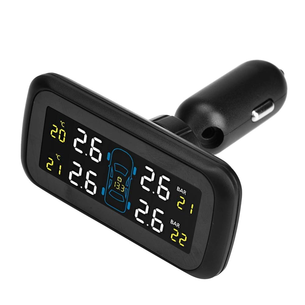 Photo 1 of Tire Pressure Monitoring System, Car TPMS Tyre Pressure Monitoring System LCD Cigarette Lighter USB 4 Internal Sensor Tire pressure monitoring system
