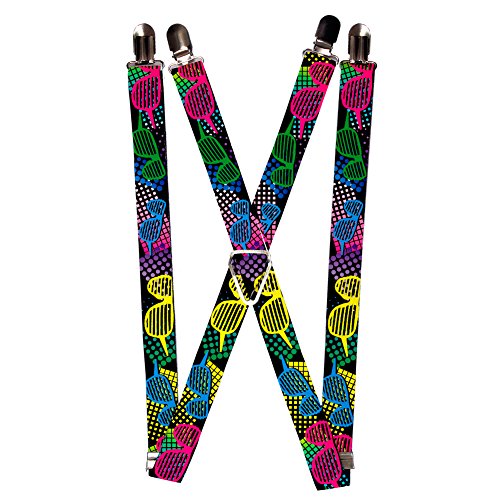 3D 3 Dimensional Glasses Sunglasses Polka Dots Suspenders