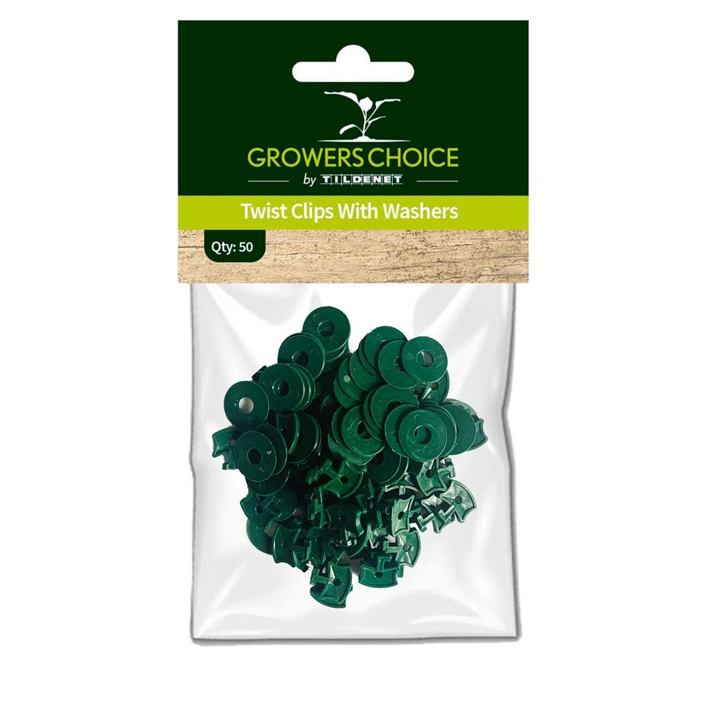 Tildenet Twist Clips with Washers, Green