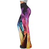 Pointodoor Women's Stretchy Flare Workout Yoga Leggings Casual Tummy Control Pants Soft High Waist Leggings(S-2Xl)