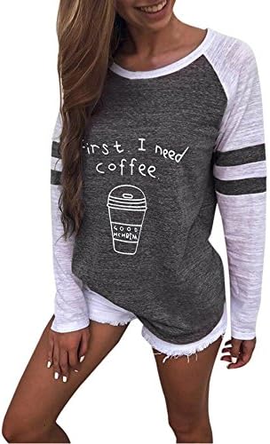 LILICAT Womens Blouse, Womens T-Shirt Ladies Long Sleeve Stitching Shirt Round NeckTops Fashion Catual Letter Printing Thankful Grateful Blessed Baseball T-Shirt Plus Size Loose