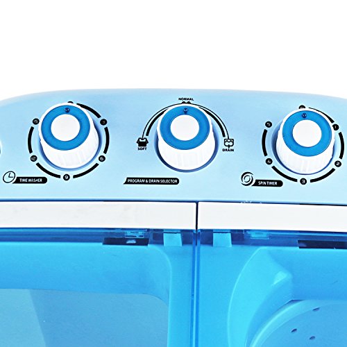 Pyle Portable Washer & Spin Dryer, Mini Washing Machine, Twin Tubs