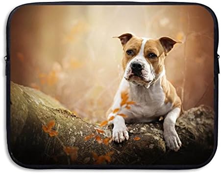 JCCHEN Pit Bull Terrier Laptop Sleeve Bag Water-resistant Neoprene Notebook Computer Case Carrying Bag For Men/Womens
