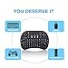 XEDIRECT Mini Wireless Keyboard with Touchpad Mouse 2.4GHz Remote Controller Rechargeable Combos for Google Android Box, Pc, Pad,Smart TV Player(Black)