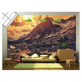 Italian Alps Scenery. Northern Italy Mountain Landscape. - Removable Wall Mural | Self-Adhesive Large Wallpaper - 66x96 inches