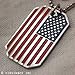 USA FLAG PENDANT AMERICAN OLD GLORY STARS STRIPES DOG TAG BALL CHAIN NECKLACE US