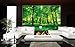 GREAT ART Poster – Summer Trees – Picture Decoration Nature Landscape Forest Glade Sunbeams Plants Flora Ferns Relaxation Sapling Spa Image Photo Decor Wall Mural (55x39.4in - 140x100cm)