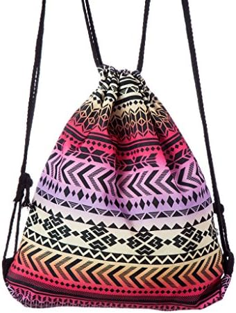 Lady Donovan - Bag Stringbag cord Gym Bag bag Jute Turnbeutel polyester - Aztecs