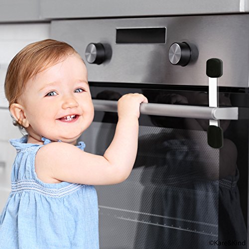 Child Safety Locks (Black) - Set of 6 - Prevents Injury and Opening (Oven) Doors, (Kitchen Sink) Cabinets, Toilet Seats, etc. - No Tools or Screws Needed - Strong Removable 3M Adhesive - Adjustable - Thumbnail 4