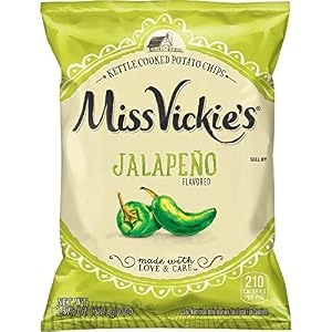 Image of Miss Vickie's Jalapeño Flavored Kettle Cooked Chips, 1.375 Ounce (64 Pack)
